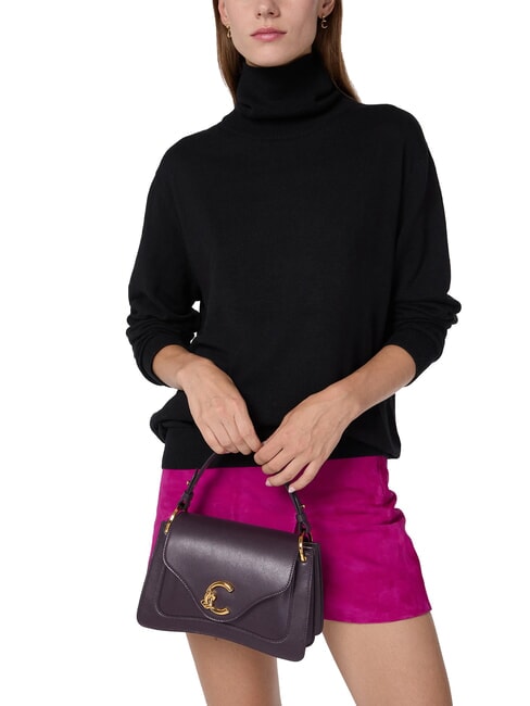 C-ME CALF COCKER Petit sac en cuir avec bandouli&egrave;re prunes - Sacs pour Femme
