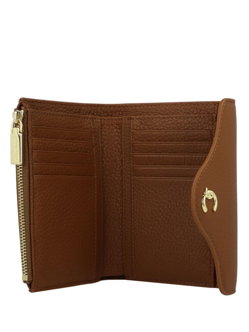 C-ME Portefeuille moyen en cuir Cognac - Portefeuilles Femme