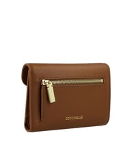 COCCINELLE C-ME Portefeuille moyen en cuir Cognac - Portefeuilles Femme - 3