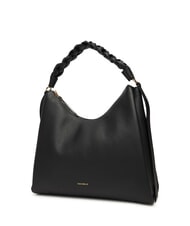 COCCINELLE BOHEME GRANA DOUBLE Grand sac bandouli&egrave;re en cuir noir/cognac - Sacs pour Femme - 2