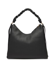 COCCINELLE CAMPIONARIO - BOHEME GRANA DOUBLE Grand sac bandouli&egrave;re en cuir noir/cognac - Sacs pour Femme - 3