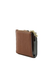 COCCINELLE METALLIC TRICOLOR Mini portefeuille en cuir martel&eacute; neige/cognac/noir - Portefeuilles Femme - 3