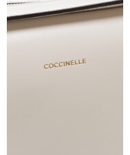 COCCINELLE MALETA CALF Sac à main en cuir avec bandoulière blanc - Sacs pour Femme - 4