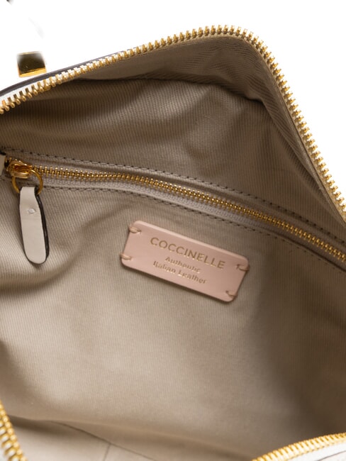 MALETA CALF Sac à main en cuir avec bandoulière blanc - Sacs pour Femme