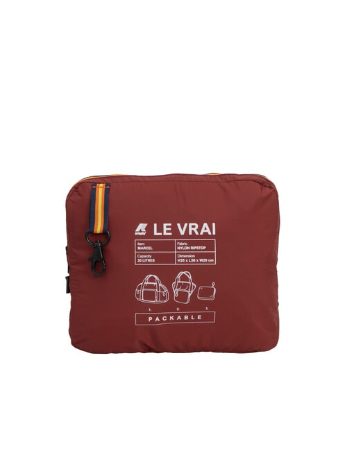 LE VRAI 4.0 MARCEL Sac de sport imperméable syrah rouge - Sacs de voyage