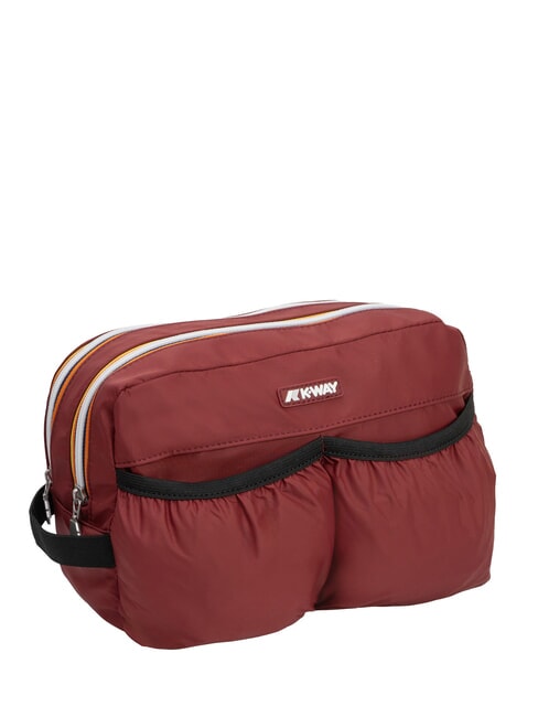 ALBAS Trousse de beauté double zip avec poches syrah rouge - Trousses