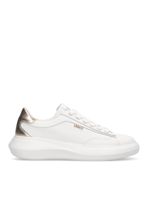 CASPER 01 Baskets avec semelle int&eacute;rieure lamin&eacute;e blanc / or clair - Chaussures Femme