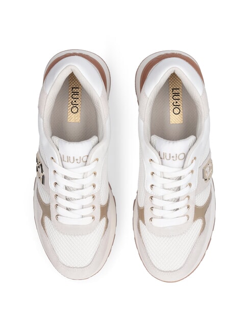 AMAZING 43 Baskets avec empi&egrave;cements en tissu mesh blanche - Chaussures Femme