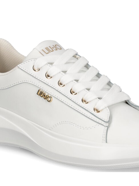 CASPER 01 Baskets en cuir blanc noir - Chaussures Femme
