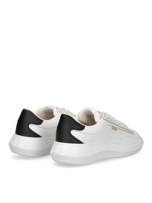 CASPER 01 Baskets en cuir blanc noir - Chaussures Femme