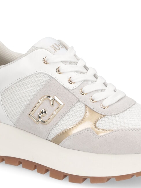 AMAZING 43 Baskets avec empiècements en tissu mesh blanche - Chaussures Femme