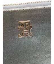 TOMMY HILFIGER TH MONOGRAM Pochette enveloppe avec dragonne argent m&eacute;tallique - Sacs pour Femme - 3