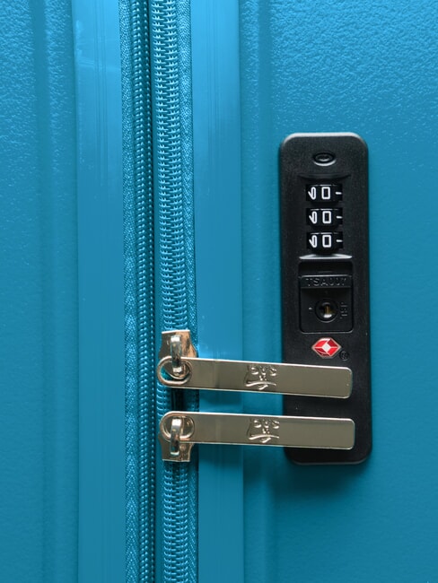 SLIDE Chariot à bagages à main bleu malachite - Valises cabine