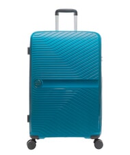LESAC SLIDE Ensemble cabine + extensible moyen et grand, ultra-résistant bleu malachite - Valises Rigides - 4