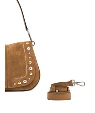 GIANNI CHIARINI HELENA ROUND Sac en daim à double fonction caramel - Sacs pour Femme - 3