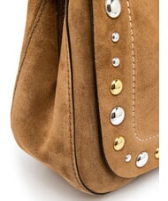 GIANNI CHIARINI HELENA ROUND Sac en daim à double fonction caramel - Sacs pour Femme - 5