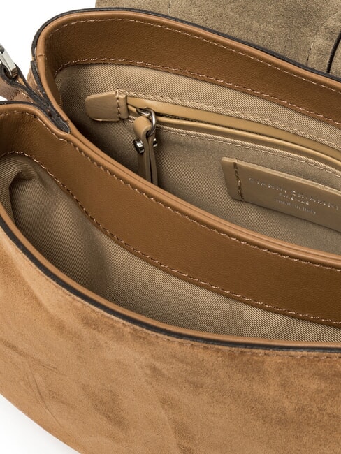 HELENA ROUND Sac en daim à double fonction caramel - Sacs pour Femme
