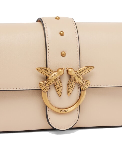 LOVE ONE SLOUCHY Mini sac à bandoulière en cuir beige-gris fumé-or antique - Sacs pour Femme