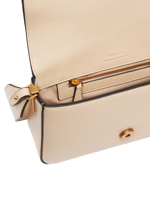 LOVE ONE SLOUCHY Mini sac à bandoulière en cuir beige-gris fumé-or antique - Sacs pour Femme