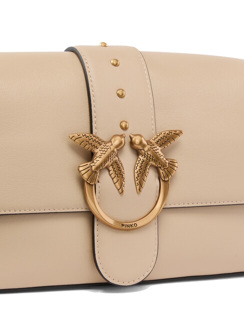 LOVE ONE CLASSIC SLOUCHY Sac à bandoulière en cuir beige-gris fumé-or antique - Sacs pour Femme