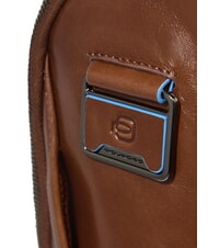 PIQUADRO BLUE SQUARE Sac à dos en cuir, support ordinateur 14" MARRON - Sacs à dos pour ordinateur portable - 4