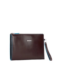 PIQUADRO BLUE SQUARE Pochette plate en cuir ACAJOU - Sacs pour Femme - 2