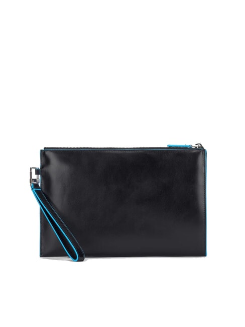 BLUE SQUARE Pochette plate en cuir Noir - Sacs pour Femme