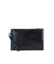 PIQUADRO BLUE SQUARE Pochette plate en cuir Noir - Sacs pour Femme - 3