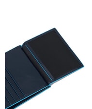 PIQUADRO BLUE SQUARE Portefeuille vertical en cuir bleu - Portefeuilles Homme - 3