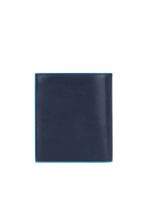 BLUE SQUARE Portefeuille vertical en cuir bleu - Portefeuilles Homme
