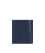 PIQUADRO BLUE SQUARE Portefeuille vertical en cuir bleu - Portefeuilles Homme - 4
