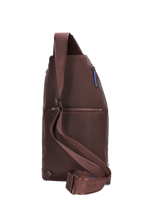 BLUE SQUARE Sac à dos bandoulière en cuir avec porte-mini tablette ACAJOU - Sacs en Bandoulières pour Homme