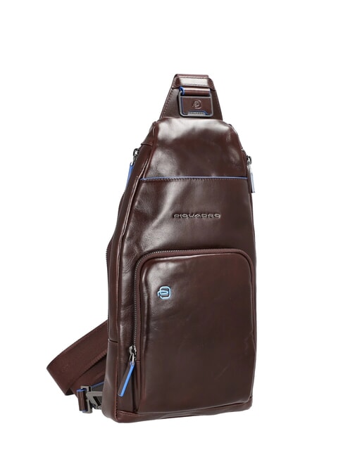 BLUE SQUARE Sac à dos bandoulière en cuir avec porte-mini tablette ACAJOU - Sacs en Bandoulières pour Homme