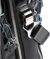 PIQUADRO BLUE SQUARE Porte-documents pour ordinateur portable 15" en cuir Noir - Porte Documents Travail - 5