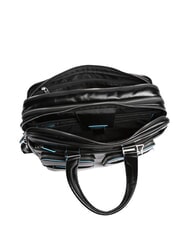 PIQUADRO BLUE SQUARE Porte-documents pour ordinateur portable 15" en cuir Noir - Porte Documents Travail - 6