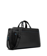 PIQUADRO BLUE SQUARE sac de voyage en cuir Noir - Sacs de voyage - 3