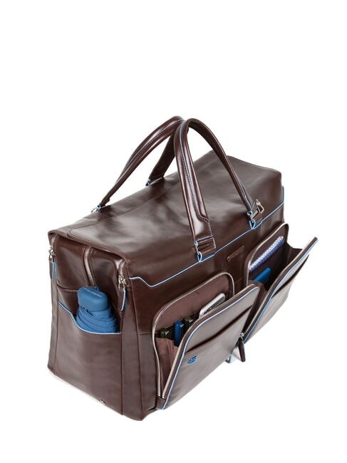 BLUE SQUARE Sac de voyage en cuir, support pour ordinateur portable 15 pouces ACAJOU - Sacs de voyage