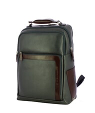 PIQUADRO X1 Sac à dos en cuir, support pc 15,6" bleu / brun - Sacs à dos pour ordinateur portable - 2