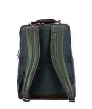 PIQUADRO X1 Sac à dos en cuir, support pc 15,6" bleu / brun - Sacs à dos pour ordinateur portable - 3