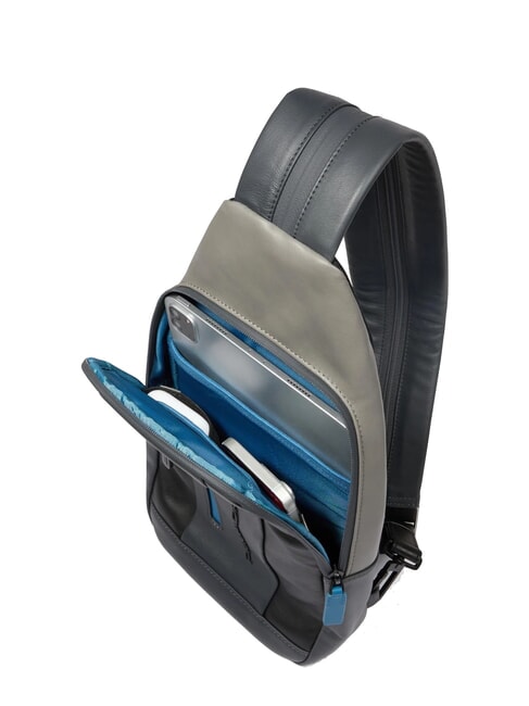 URBAN Sac à dos à une bandoulière avec support pour iPad®mini gris noir - Sacs en Bandoulières pour Homme