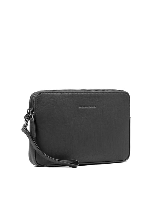 BLACK SQUARE Pochette en cuir pour homme avec dragonne Noir - Étui pour tablette & Organiseur