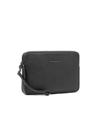 PIQUADRO BLACK SQUARE Pochette en cuir pour homme avec dragonne - Étui pour tablette & Organiseur