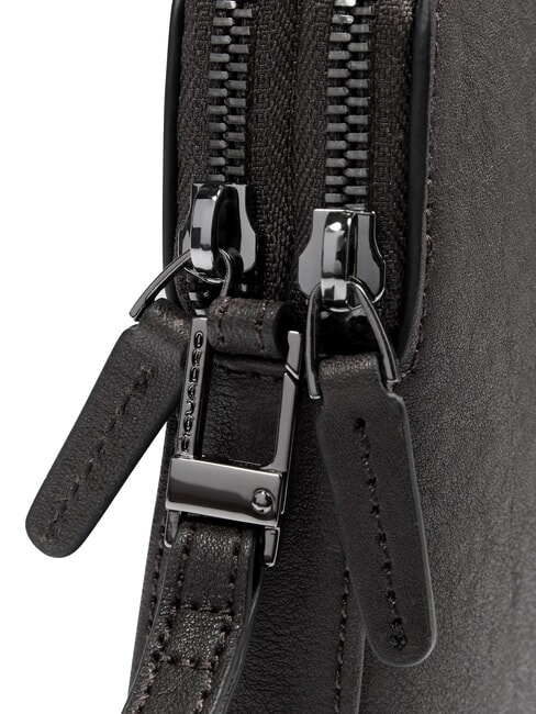 BLACK SQUARE Pochette en cuir pour homme avec dragonne Noir - Étui pour tablette & Organiseur