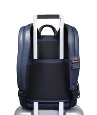 PIQUADRO HARPER Sac à dos extensible pour ordinateur portable 14 pouces bleu/marron foncé - Sacs à dos pour ordinateur portable - 3