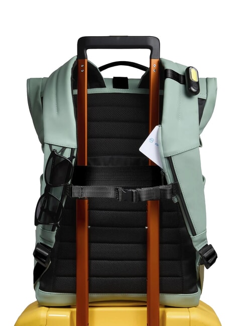 CORNER SPECIALE GOMMATO Sac à dos roll-top pour ordinateur portable 15,6" VERT - Sacs à dos pour ordinateur portable