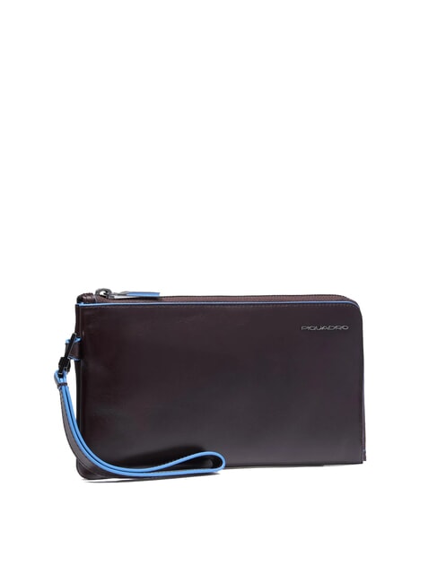 BLUE SQUARE Pochette porte-cartes en cuir pour homme ACAJOU - Portefeuilles Homme