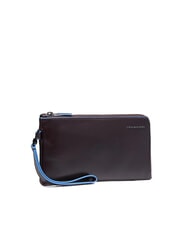 PIQUADRO BLUE SQUARE Pochette porte-cartes en cuir pour homme ACAJOU - Portefeuilles Homme - 2