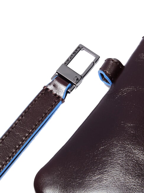 BLUE SQUARE Pochette porte-cartes en cuir pour homme ACAJOU - Portefeuilles Homme