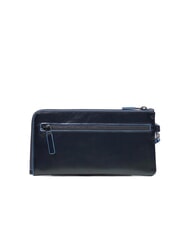 PIQUADRO BLUE SQUARE Pochette porte-cartes en cuir pour homme bleu - Portefeuilles Homme - 3