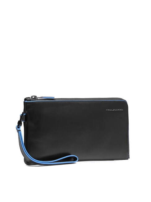 BLUE SQUARE Pochette porte-cartes en cuir pour homme Noir - Portefeuilles Homme